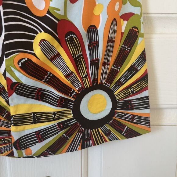 Vintage Y2K Mini Skirt Size 6 Maximalist Art to Wear Abstract‎ Whimsical Floral - Picture 4 of 12